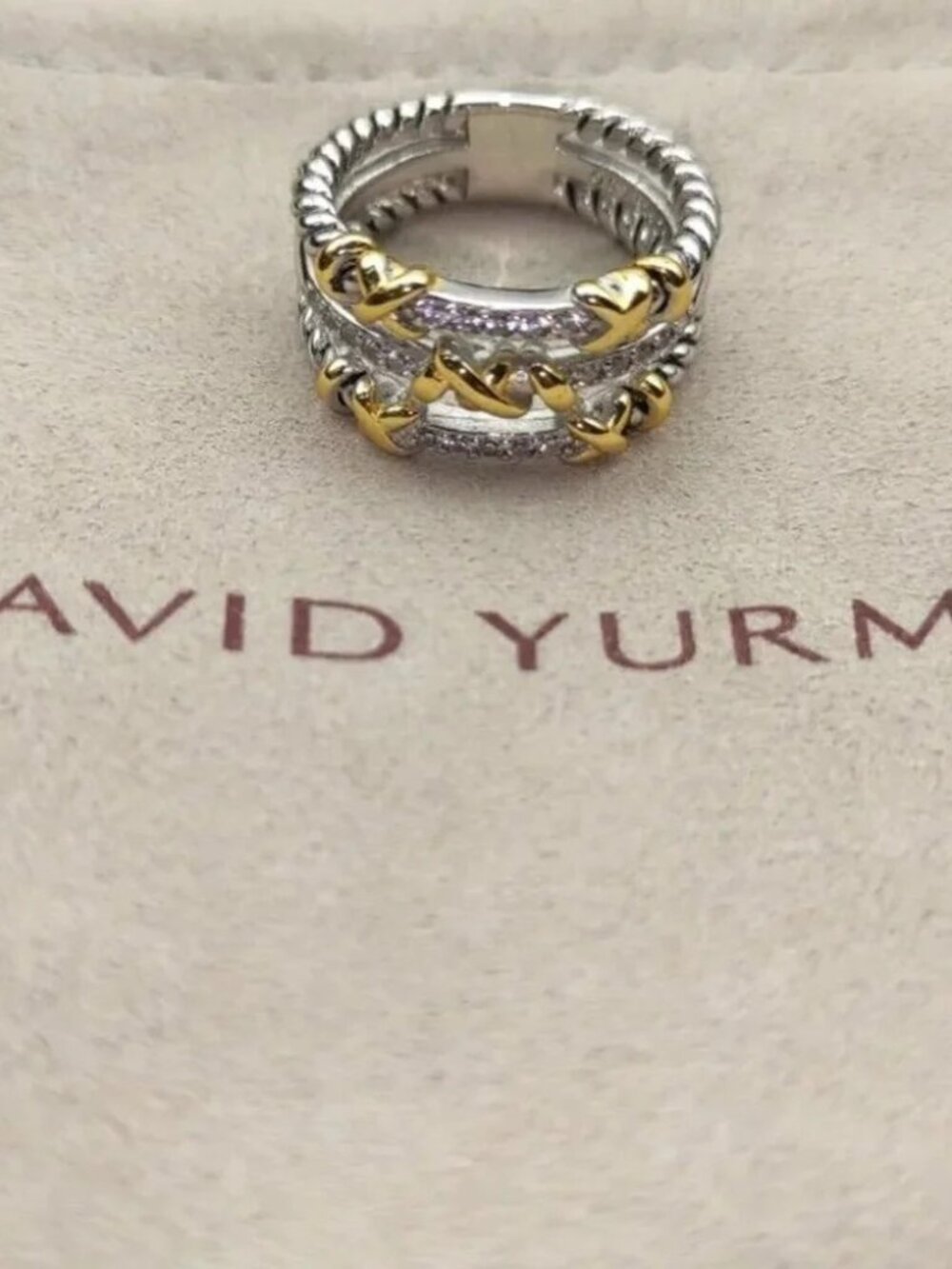 👾David Yurman 925 Silver Rings with Original Pouch